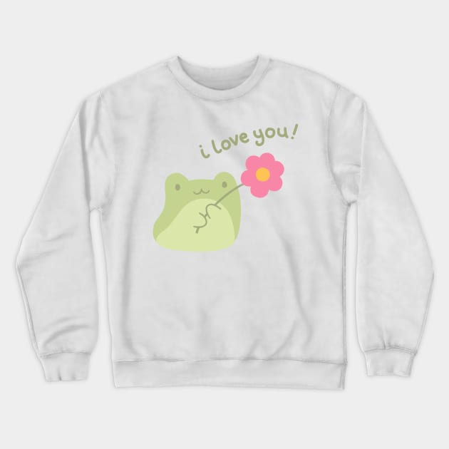 I Love You Frog Crewneck Sweatshirt by Niamh Smith Illustrations